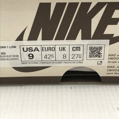 【中古品】【メンズ】 NIKE ナイキ × TRAVIS SCOTT トラヴィス スコット コラボ AIR JORDAN 1 LOW OG SP VELVET DM7866-202 スニーカー 靴 160-250926-rt-02-tag サイズ：27ccm US 9 カラー：ベルベットブラウン アンド ダークモカ 万代Net店