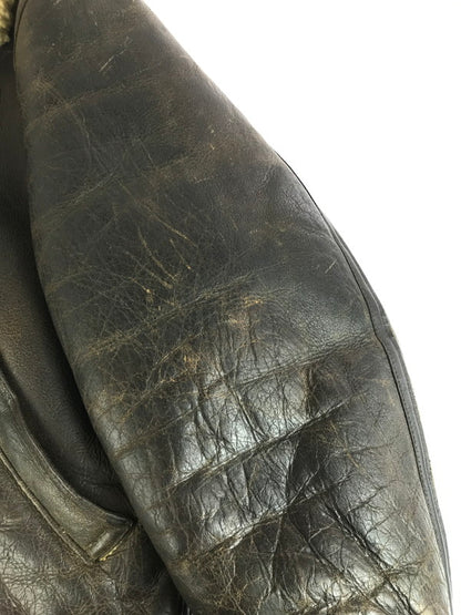 【現状渡し品】【メンズ】 AVIREX アヴィレックス B-3 MOUTON FLIGHT JACKET 33H5595 ムートン フライト ジャケット アウター 146-251005-rt-09-tag サイズ：42 カラー：ブラウン 万代Net店