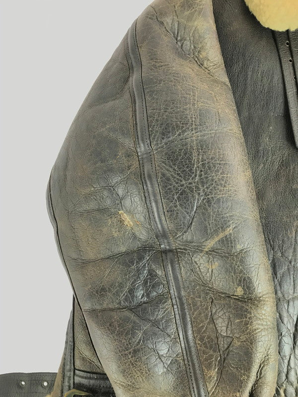 【現状渡し品】【メンズ】 AVIREX アヴィレックス B-3 MOUTON FLIGHT JACKET 33H5595 ムートン フライト ジャケット アウター 146-251005-rt-09-tag サイズ：42 カラー：ブラウン 万代Net店