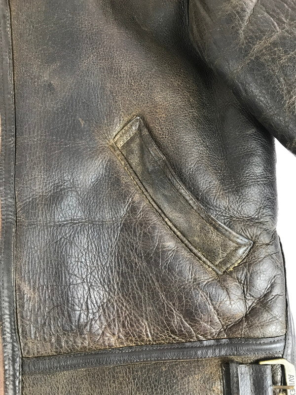 【現状渡し品】【メンズ】 AVIREX アヴィレックス B-3 MOUTON FLIGHT JACKET 33H5595 ムートン フライト ジャケット アウター 146-251005-rt-09-tag サイズ：42 カラー：ブラウン 万代Net店