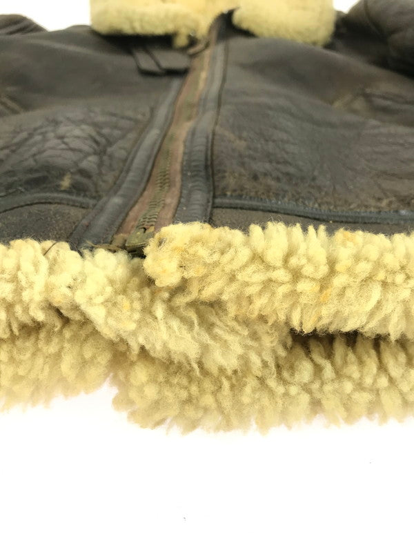【現状渡し品】【メンズ】 AVIREX アヴィレックス B-3 MOUTON FLIGHT JACKET 33H5595 ムートン フライト ジャケット アウター 146-251005-rt-09-tag サイズ：42 カラー：ブラウン 万代Net店