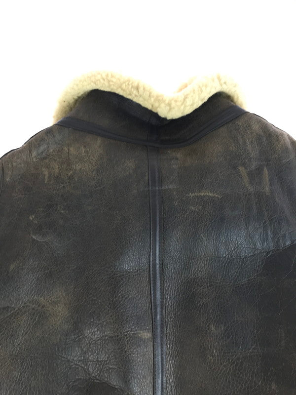 【現状渡し品】【メンズ】 AVIREX アヴィレックス B-3 MOUTON FLIGHT JACKET 33H5595 ムートン フライト ジャケット アウター 146-251005-rt-09-tag サイズ：42 カラー：ブラウン 万代Net店