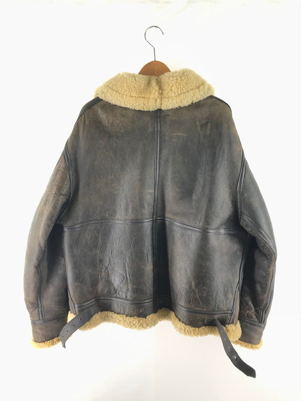 【現状渡し品】【メンズ】 AVIREX アヴィレックス B-3 MOUTON FLIGHT JACKET 33H5595 ムートン フライト ジャケット アウター 146-251005-rt-09-tag サイズ：42 カラー：ブラウン 万代Net店