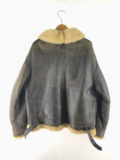 【現状渡し品】【メンズ】 AVIREX アヴィレックス B-3 MOUTON FLIGHT JACKET 33H5595 ムートン フライト ジャケット アウター 146-251005-rt-09-tag サイズ：42 カラー：ブラウン 万代Net店