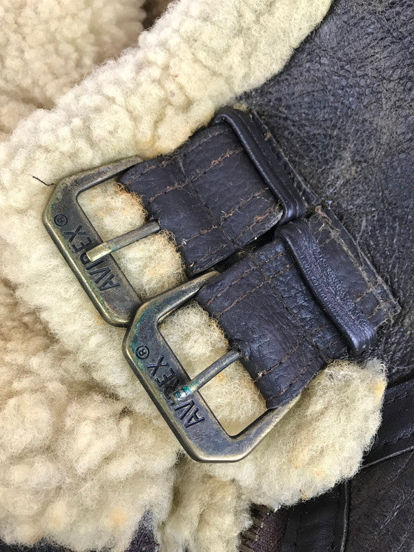 【現状渡し品】【メンズ】 AVIREX アヴィレックス B-3 MOUTON FLIGHT JACKET 33H5595 ムートン フライト ジャケット アウター 146-251005-rt-09-tag サイズ：42 カラー：ブラウン 万代Net店