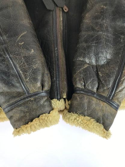 【現状渡し品】【メンズ】 AVIREX アヴィレックス B-3 MOUTON FLIGHT JACKET 33H5595 ムートン フライト ジャケット アウター 146-251005-rt-09-tag サイズ：42 カラー：ブラウン 万代Net店