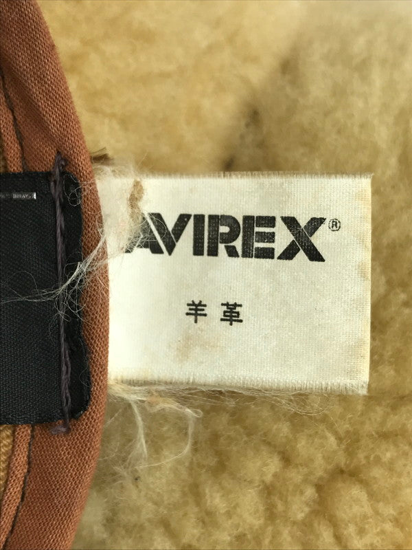 【現状渡し品】【メンズ】 AVIREX アヴィレックス B-3 MOUTON FLIGHT JACKET 33H5595 ムートン フライト ジャケット アウター 146-251005-rt-09-tag サイズ：42 カラー：ブラウン 万代Net店