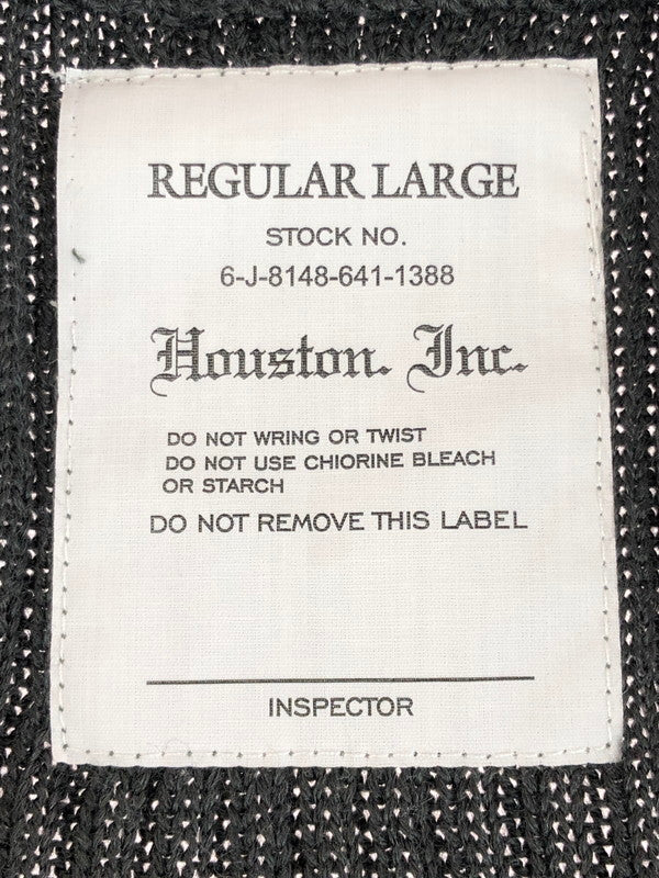 【中古美品】【メンズ】 HOUSTON ヒューストン COMMAND ZIP SWEATER 2510 コマンド ジップセーター トップス 145-251015-rt-24-tag サイズ：L カラー：チャコールグレー 万代Net店