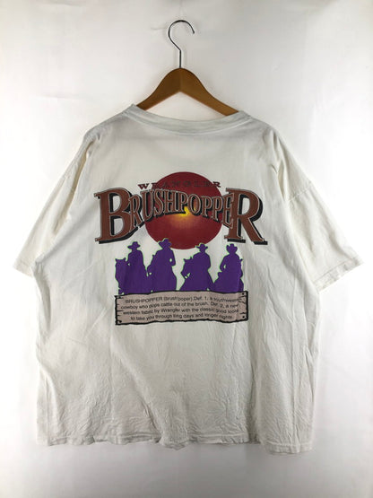 【現状渡し品】【メンズ】 Wrangler ラングラー USA製 BRUSH POPPER S/S TEE アメリカ製 ブラッシュポッパー ショートスリーブ Tシャツ 半袖Tシャツ トップス 146-250930-rt-12-tag サイズ：XXL カラー：ホワイト 万代Net店