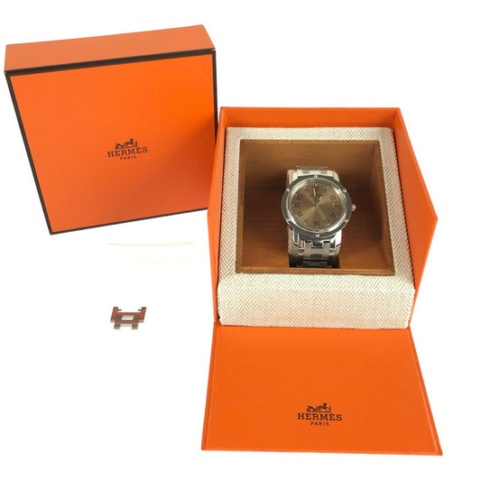 【中古品】【レディース】 HERMES エルメス CLIPPER DATE QUARTZ CL6.710 クリッパー デイトクォーツ 時計 195-250925-rt-26-tag カラー：シルバー 万代Net店