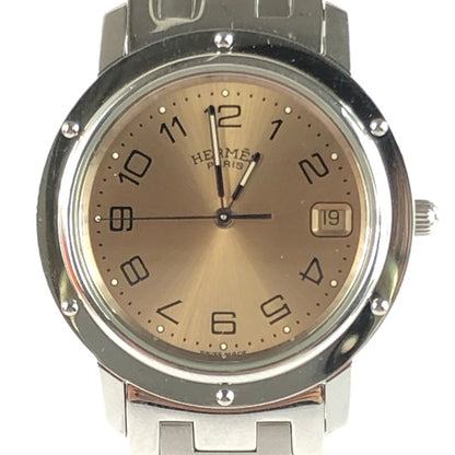 【中古品】【レディース】 HERMES エルメス CLIPPER DATE QUARTZ CL6.710 クリッパー デイトクォーツ 時計 195-250925-rt-26-tag カラー：シルバー 万代Net店