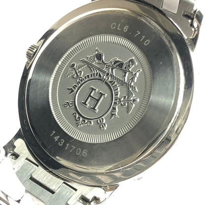 【中古品】【レディース】 HERMES エルメス CLIPPER DATE QUARTZ CL6.710 クリッパー デイトクォーツ 時計 195-250925-rt-26-tag カラー：シルバー 万代Net店