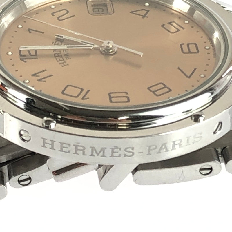 【中古品】【レディース】 HERMES エルメス CLIPPER DATE QUARTZ CL6.710 クリッパー デイトクォーツ 時計 195-250925-rt-26-tag カラー：シルバー 万代Net店