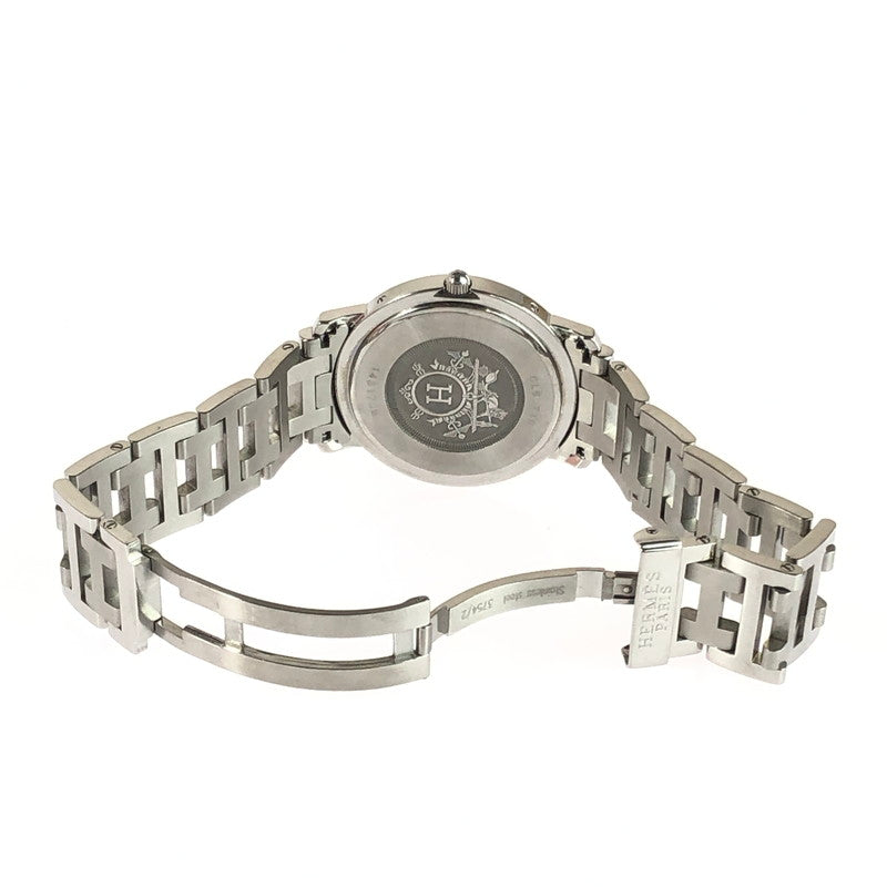 【中古品】【レディース】 HERMES エルメス CLIPPER DATE QUARTZ CL6.710 クリッパー デイトクォーツ 時計 195-250925-rt-26-tag カラー：シルバー 万代Net店