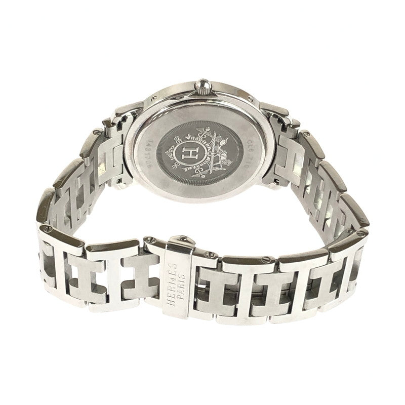 【中古品】【レディース】 HERMES エルメス CLIPPER DATE QUARTZ CL6.710 クリッパー デイトクォーツ 時計 195-250925-rt-26-tag カラー：シルバー 万代Net店