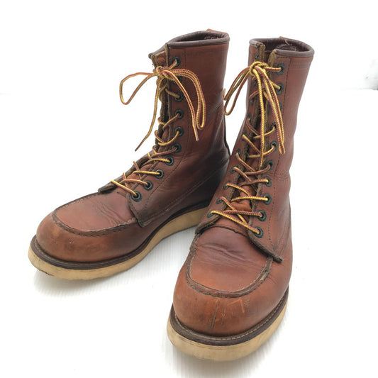 【現状渡し品】【メンズ】 RED WING レッドウィング 90'S 8-INCH CLASSIC MOC 90年代 8インチ クラシック モック ブーツ USA製 靴 164-251007-na-19-tag サイズ：7D カラー：ブラウン 万代Net店