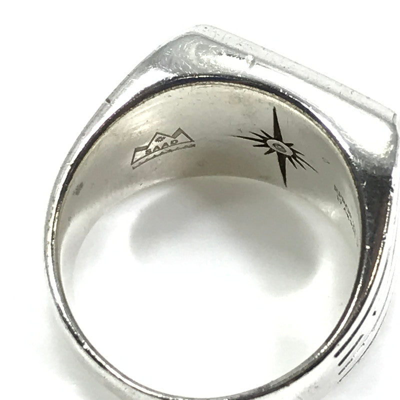 【中古品】【メンズ】 SAAD サード NX-DIA AG925 K18 SUN SYMBOL SIGNET RING サンシンボル シグネット リング 指輪 アクセサリー 191-250930-na-01-tag サイズ：17号 カラー：シルバー 万代Net店
