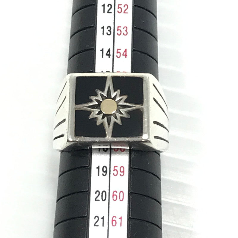 【中古品】【メンズ】 SAAD サード NX-DIA AG925 K18 SUN SYMBOL SIGNET RING サンシンボル シグネット リング 指輪 アクセサリー 191-250930-na-01-tag サイズ：17号 カラー：シルバー 万代Net店