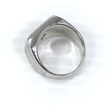 【中古品】【メンズ】 SAAD サード NX-DIA AG925 K18 SUN SYMBOL SIGNET RING サンシンボル シグネット リング 指輪 アクセサリー 191-250930-na-01-tag サイズ：17号 カラー：シルバー 万代Net店