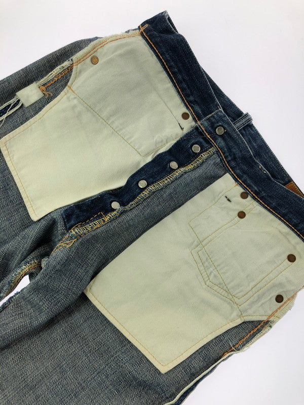 【中古品】【メンズ】 THE STEAM LOCOMOTIVE スチーム ロコモティブ BUTTON FLY STRAIGHT DENIM PANTS ボタンフライ ストレート デニム パンツ ジーンズ 156-260823-rt-30-tagh サイズ：W31 L34 カラー：インディゴ 万代Net店