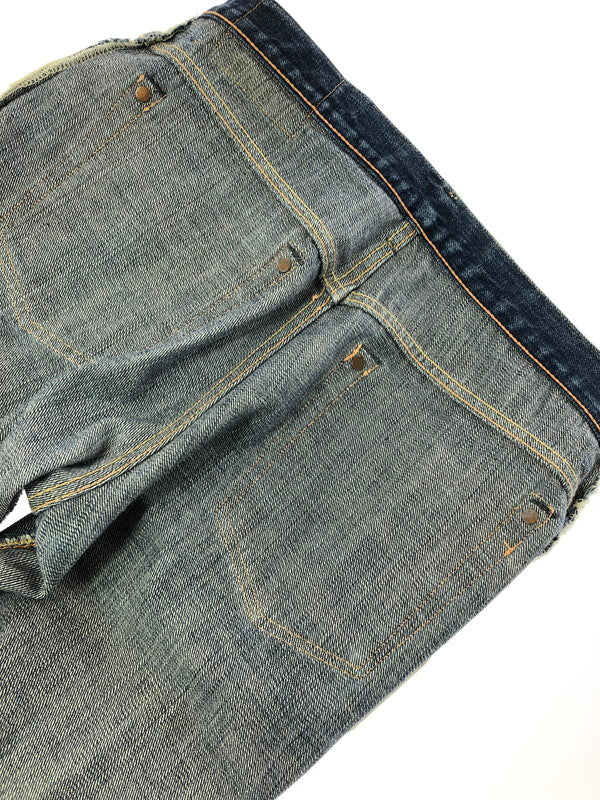【中古品】【メンズ】 THE STEAM LOCOMOTIVE スチーム ロコモティブ BUTTON FLY STRAIGHT DENIM PANTS ボタンフライ ストレート デニム パンツ ジーンズ 156-260823-rt-30-tagh サイズ：W31 L34 カラー：インディゴ 万代Net店