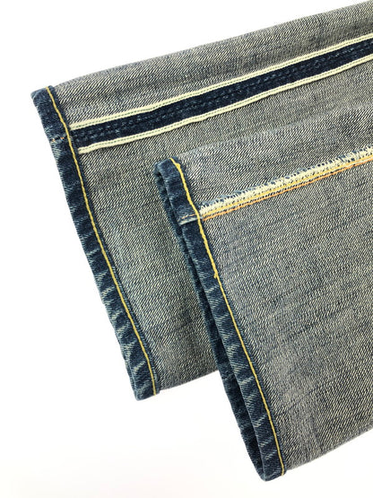 【中古品】【メンズ】 THE STEAM LOCOMOTIVE スチーム ロコモティブ BUTTON FLY STRAIGHT DENIM PANTS ボタンフライ ストレート デニム パンツ ジーンズ 156-260823-rt-30-tagh サイズ：W31 L34 カラー：インディゴ 万代Net店