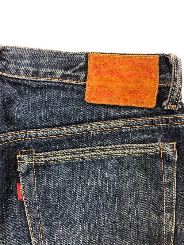 【中古品】【メンズ】 THE STEAM LOCOMOTIVE スチーム ロコモティブ BUTTON FLY STRAIGHT DENIM PANTS ボタンフライ ストレート デニム パンツ ジーンズ 156-260823-rt-30-tagh サイズ：W31 L34 カラー：インディゴ 万代Net店