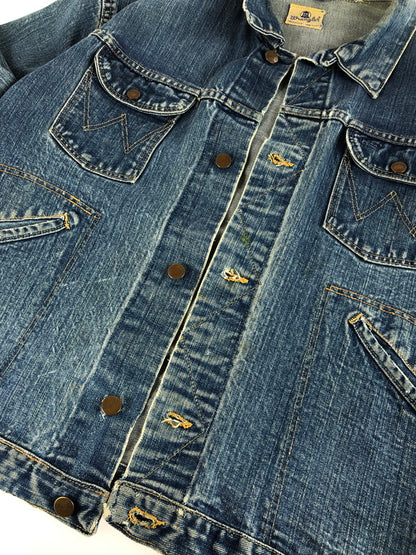 【現状渡し品】【メンズ】 Wrangler ラングラー 60’s INDIGO 24MJ DENIM JACKET 縦ベルタグ 60年代 インディゴ 24MJ デニム ジャケット アウター 146-250927-rt-12-tag サイズ：46 カラー：ライトインディゴ 万代Net店