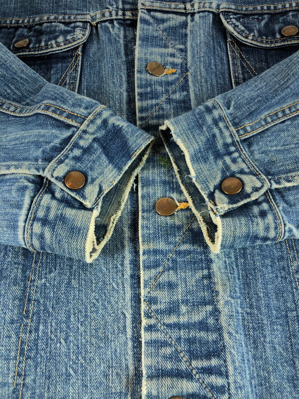 【現状渡し品】【メンズ】 Wrangler ラングラー 60’s INDIGO 24MJ DENIM JACKET 縦ベルタグ 60年代 インディゴ 24MJ デニム ジャケット アウター 146-250927-rt-12-tag サイズ：46 カラー：ライトインディゴ 万代Net店