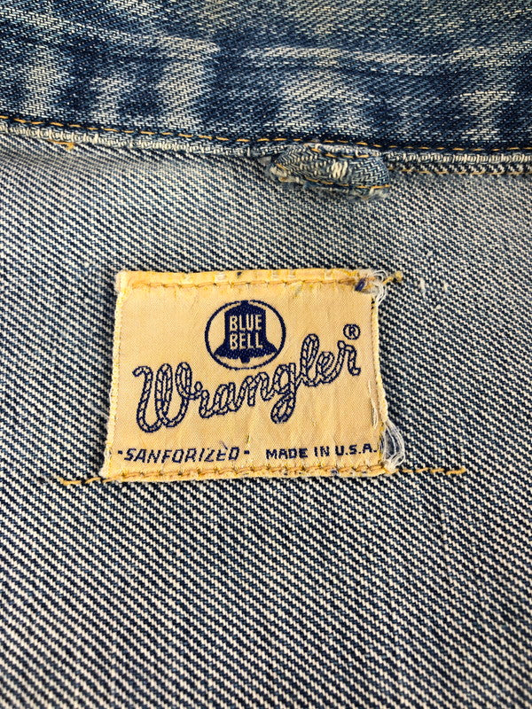 【現状渡し品】【メンズ】 Wrangler ラングラー 60’s INDIGO 24MJ DENIM JACKET 縦ベルタグ 60年代 インディゴ 24MJ デニム ジャケット アウター 146-250927-rt-12-tag サイズ：46 カラー：ライトインディゴ 万代Net店