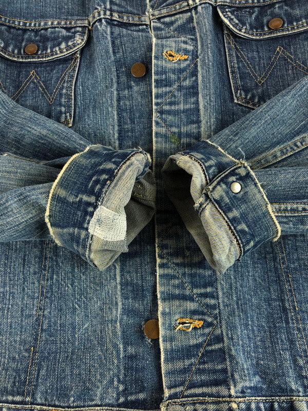 【現状渡し品】【メンズ】 Wrangler ラングラー 60’s INDIGO 24MJ DENIM JACKET 縦ベルタグ 60年代 インディゴ 24MJ デニム ジャケット アウター 146-250927-rt-12-tag サイズ：46 カラー：ライトインディゴ 万代Net店