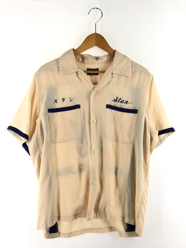 【中古品】【メンズ】 Buzz Rickson's バズリクソンズ RAYON SHIRT BR35702 レーヨンシャツ 開襟シャツ 半袖シャツ トップス 145-250930-rt-15-tag サイズ：15-15 1/2 カラー：クリーム 万代Net店