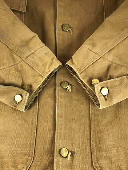【中古品】【メンズ】 Carhartt カーハート 00's DUCK CHORE COAT C01BRN 2000年代 ダックチョアコート アウター 146-250930-rt-08-tag サイズ：46 カラー：ベージュ 万代Net店