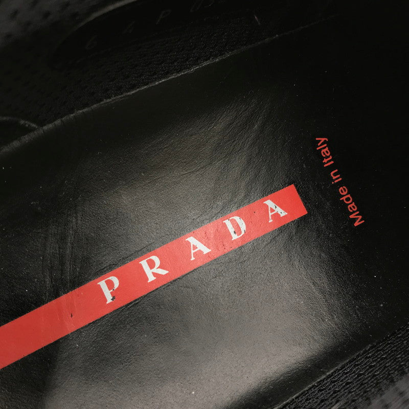 【中古品】【メンズ】 PRADA SPORTS プラダ スポーツ スリッポン 0327 スニーカー 靴 162-251007-na-18-tag サイズ：8 カラー：ブラック 万代Net店