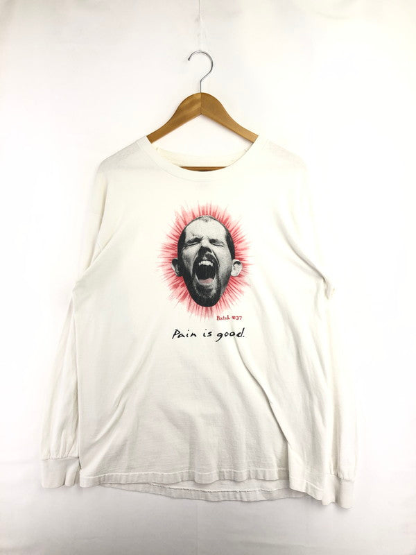 【中古品】【メンズ】 FRUIT OF THE LOOM フルーツ オブ ザ ルーム HEAVY 90'S BATCH #37 PAIN IS GOOD. HOT SAUCE L/S TEE 90年代 ヘビー バッチ ロングスリーブ Tシャツ 146-260516-rt-09-tagh サイズ：XL カラー：ホワイト 万代Net店