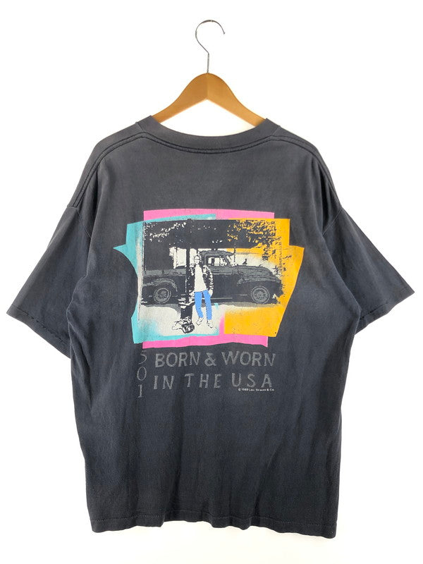 【現状渡し品】【メンズ】 Levi's リーバイス 80's USA製 501 STREET S/S TEE 80年代 アメリカ製 501 ショートスリーブ Tシャツ 半袖Tシャツ トップス ヴィンテージ 146-250930-rt-13-tag サイズ：L カラー：チャコールグレー 万代Net店