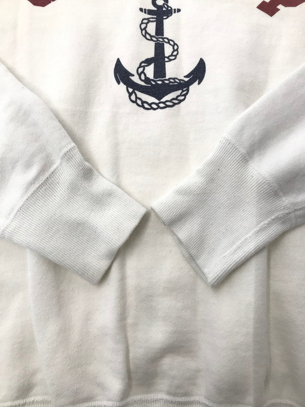 【中古品】【メンズ】 DUBBLE WORKS ダブルワークス WAREHOUSE ウエアハウス U.S.NAVY PRINT CREWNECK SWEATSHIRT アメリカ海軍 クルーネック スウェット シャツ 145-260503-rt-04-tag サイズ：M カラー：ホワイト 万代Net店