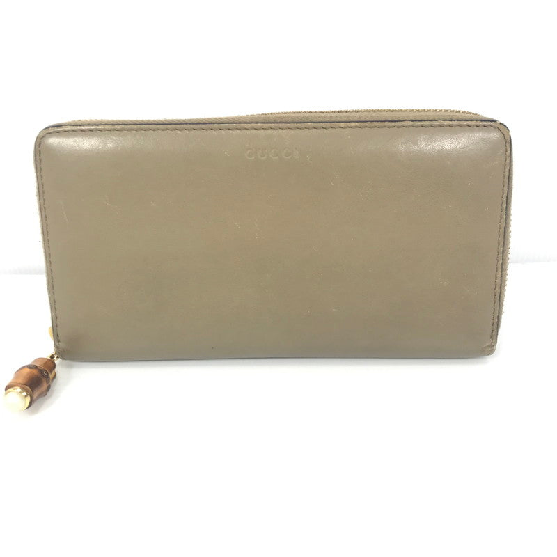 【中古品】【レディース】 NIMFAIR ROUND ZIP LONG WALLET 453158 493075 ニムフェア ラウンドジップ ロングウォレット 財布 181-251008-rt-05-tag カラー：ベージュ 万代Net店