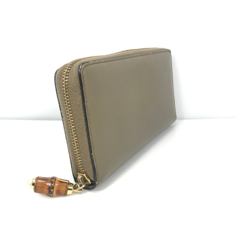 【中古品】【レディース】 NIMFAIR ROUND ZIP LONG WALLET 453158 493075 ニムフェア ラウンドジップ ロングウォレット 財布 181-251008-rt-05-tag カラー：ベージュ 万代Net店