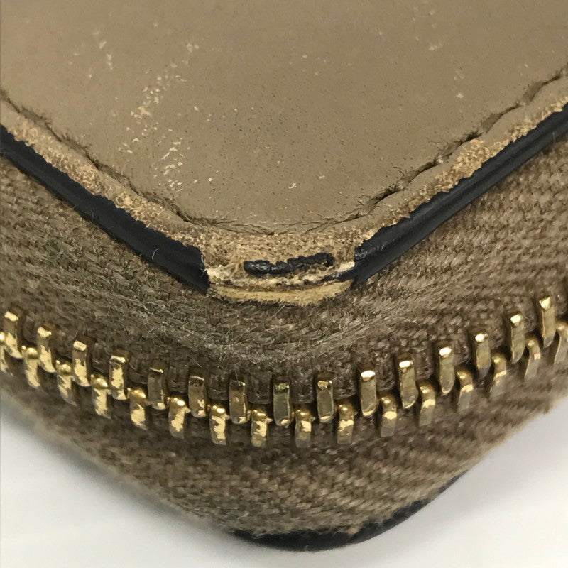 【中古品】【レディース】 NIMFAIR ROUND ZIP LONG WALLET 453158 493075 ニムフェア ラウンドジップ ロングウォレット 財布 181-251008-rt-05-tag カラー：ベージュ 万代Net店