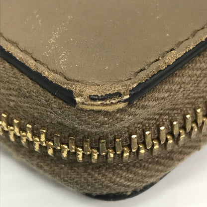 【中古品】【レディース】 NIMFAIR ROUND ZIP LONG WALLET 453158 493075 ニムフェア ラウンドジップ ロングウォレット 財布 181-251008-rt-05-tag カラー：ベージュ 万代Net店