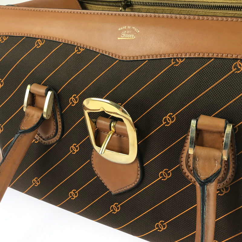 【現状渡し品】【メンズ】 OLD GUCCI オールド グッチ 70'S BOSTON BAG 70年代 ボストンバッグ 流れ星柄 GG 裏地ディアマンテ カバン 180-251122-na-05-tag カラー：ブラウン 万代Net店
