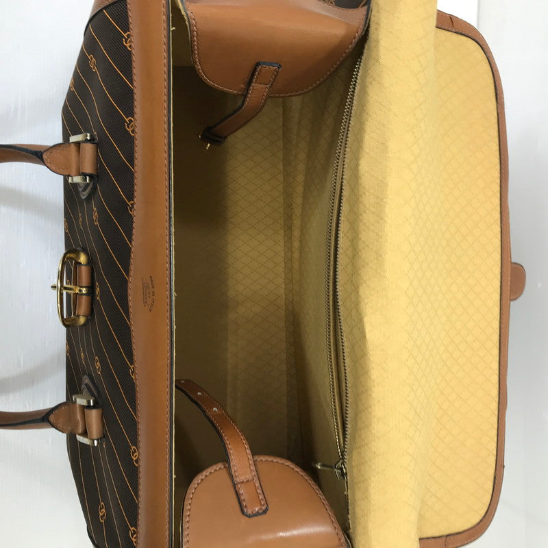 【現状渡し品】【メンズ】 OLD GUCCI オールド グッチ 70'S BOSTON BAG 70年代 ボストンバッグ 流れ星柄 GG 裏地ディアマンテ カバン 180-251122-na-05-tag カラー：ブラウン 万代Net店