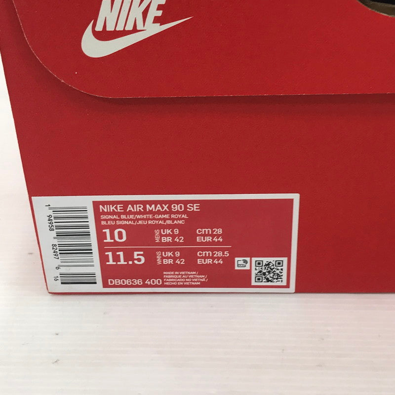【中古品】【メンズ】 NIKE ナイキ AIR MAX 90 FIRST USE ROYAL BLUE (SIGNAL BLUE) DB0636-400 エアマックス90 ファーストユーズ スニーカー 靴 160-251207-rt-04-tag サイズ：28cm US10 カラー：シグナルブルー 万代Net店