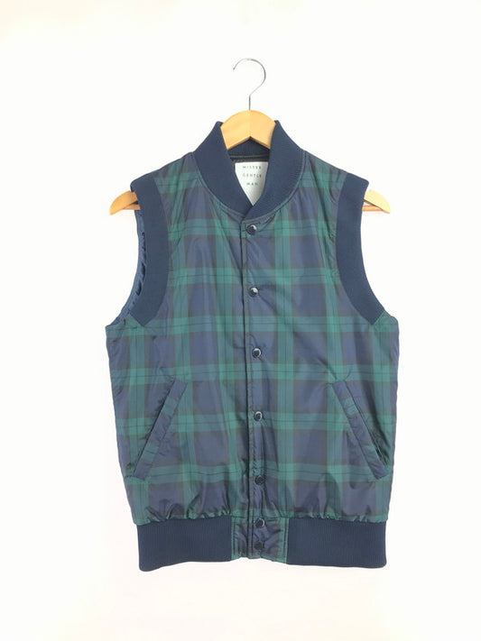 【中古美品】【メンズ】 MR.GENTLEMAN ミスター ジェントルマン NYLON STADIUM JUMPER VEST MG15F-VE02 ナイロン スタジアム ジャンパー ベスト 140-260522-rt-10-tagh サイズ：不明 下記参照 カラー：グリーン 万代Net店