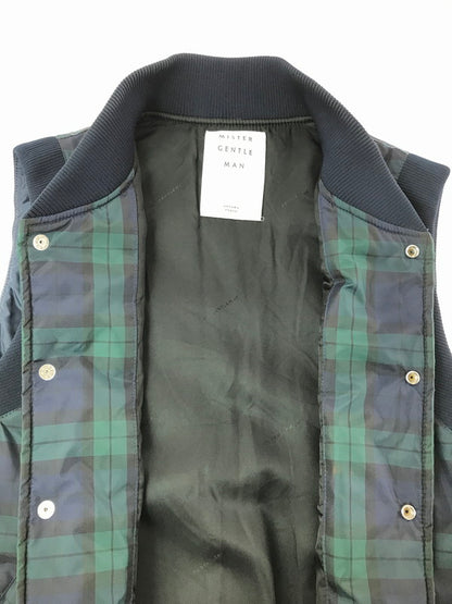 【中古美品】【メンズ】 MR.GENTLEMAN ミスター ジェントルマン NYLON STADIUM JUMPER VEST MG15F-VE02 ナイロン スタジアム ジャンパー ベスト 140-260522-rt-10-tagh サイズ：不明 下記参照 カラー：グリーン 万代Net店