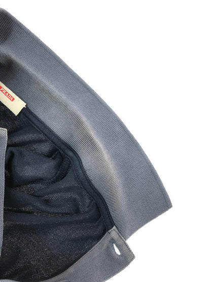 【現状渡し品】【メンズ】 PRADA SPORT プラダ スポーツ HALF ZIP COTTON POLO SHIRT 0000ET-C2196-00009 ハーフ ジップ コットン ポロシャツ トップス 141-260605-rt-02-tagh サイズ：M カラー：ネイビー 万代Net店