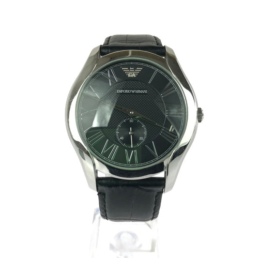 【中古品】【メンズ】 Emporio Armani エンポリオ・アルマーニ スモールセコンド AR-1703 クォーツ 腕時計 198-251130-na-08-tag カラー：ブラック/シルバー 万代Net店