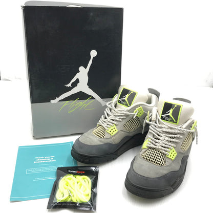 【中古品】【メンズ】 NIKE ナイキ AIR JORDAN 4 RETRO LE NEON CT5342-007 エアジョーダン4 レトロ LE ネオン スニーカー 靴 160-251002-rt-05-tag サイズ：28.5cm US 10.5 カラー：COOL GREY/VOLT-WOLF GREY 万代Net店