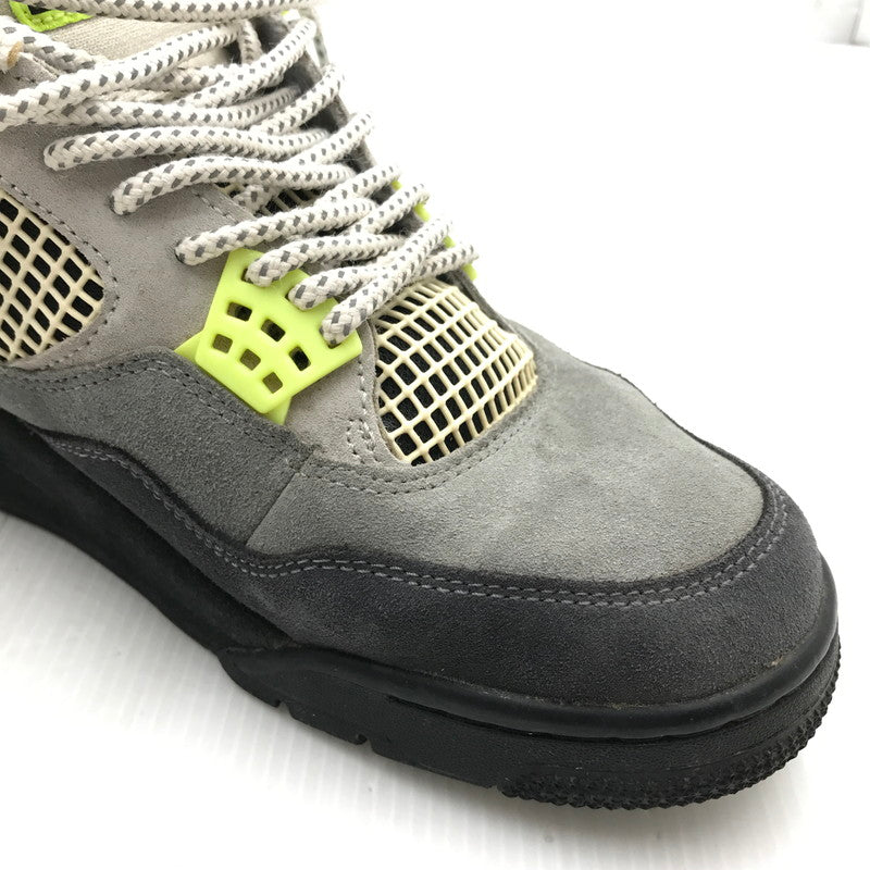 【中古品】【メンズ】 NIKE ナイキ AIR JORDAN 4 RETRO LE NEON CT5342-007 エアジョーダン4 レトロ LE ネオン スニーカー 靴 160-251002-rt-05-tag サイズ：28.5cm US 10.5 カラー：COOL GREY/VOLT-WOLF GREY 万代Net店